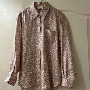 Burberry monogram silk shirt